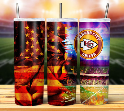 FOOTBALL GRUNGE FLAG TUMBLER DESIGNS