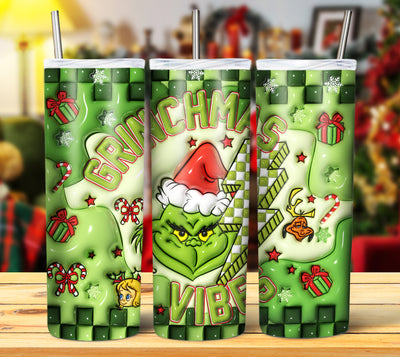 GRINCH 3D INFLATED TUMBLER DESIGNS (Digital Download)