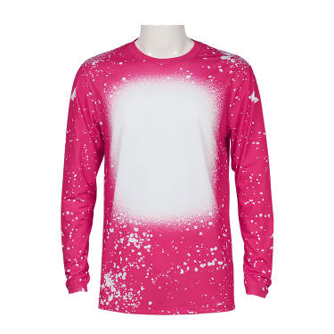 Long Sleeve FAUX BLEACH Sublimation Shirt (Variety of Colors)